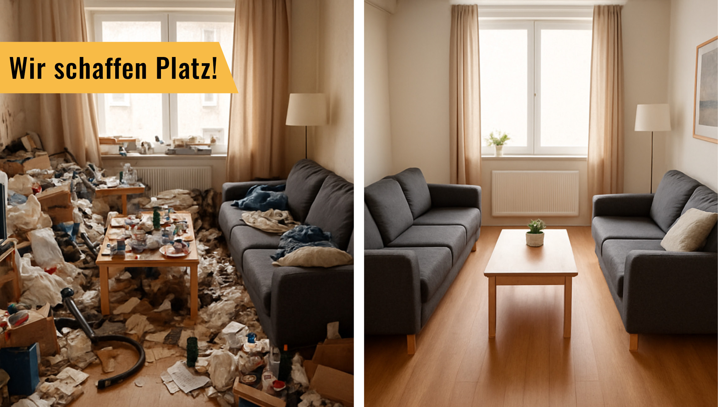 Vorher / Nachher Entrümpelung